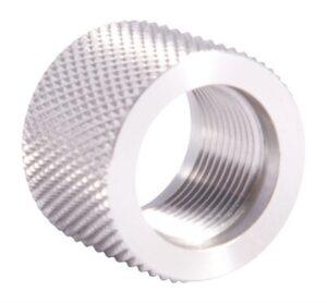Knurled metal threaded ring