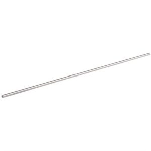 Stainless steel rod, long and straight.