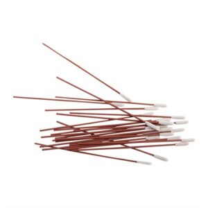Brown cleaning swabs with white tips piled together