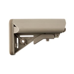 Tan adjustable rifle stock on white background