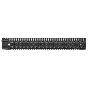 Black tactical rail system for firearms