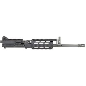 Rifle upper assembly with barrel and sights.