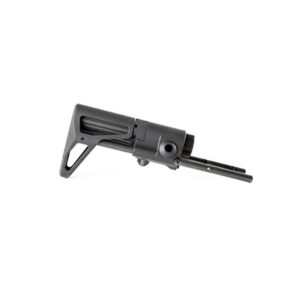 Adjustable gun stock featured in side view.