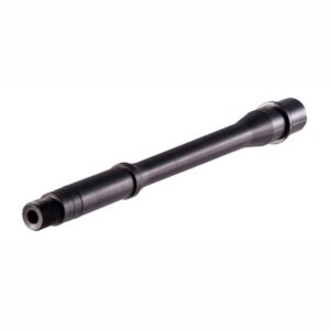 Black rifle barrel, isolated on white background.