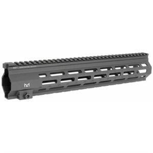 Rifle handguard with rail system, M-Lok compatible.