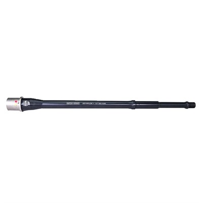 308 caliber AR-15 rifle barrel, stainless steel finish.