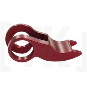 Red aluminum bottle opener dual ring design