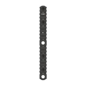 Black rail mount with numbered slots and holes.