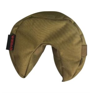 Tactical shooting support bag with brand label