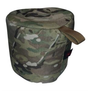 Camouflage fabric pouch with loop handle
