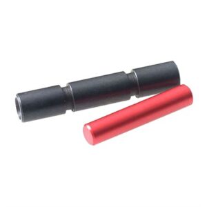 Red and black steel alignment tool rods