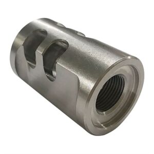 Stainless steel muzzle brake for firearms