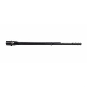 Black rifle barrel with grooved design