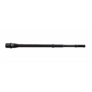 Rifle barrel in black, isolated on white background.