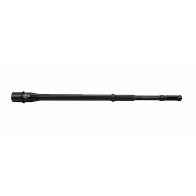 Rifle barrel in black, isolated on white background.