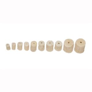 Biodegradable pellets in increasing sizes
