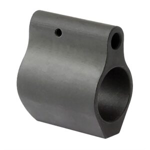 Steel gas block for firearms.