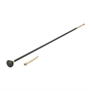 Black rifle cleaning rod with brass attachments