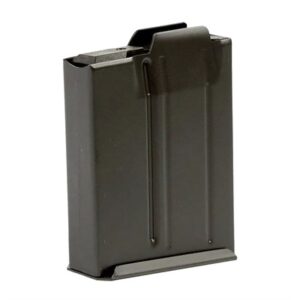Black metal ammunition magazine for firearms