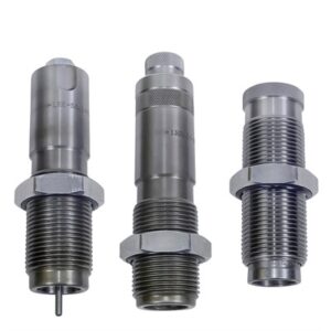 Three industrial-grade metal dies for manufacturing