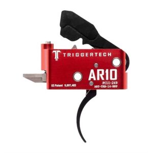 TriggerTech AR10 trigger system, red design.