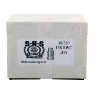 SNS Cast Bullets box, 38/357 caliber, 158 SWC