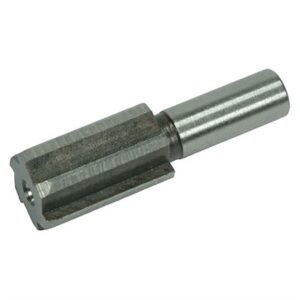 Metal drill bit with cylindrical shank for drilling.