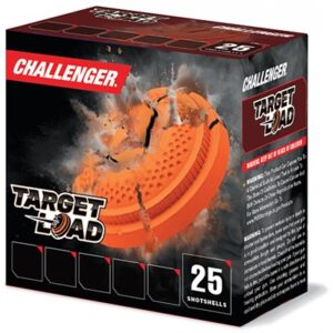 Challenger target load shotshells box, 25 count.
