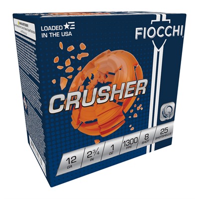Fiocchi Crusher ammo box, 12 gauge, 25 shotshells