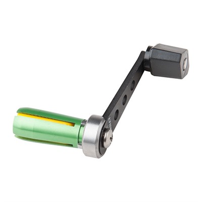 Rifle cleaning rod handle with bore guide.