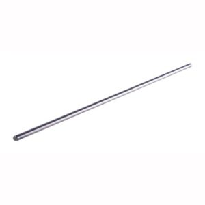 Metal rod, cylindrical and shiny steel.