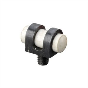 Small metal screw with ceramic roller insert