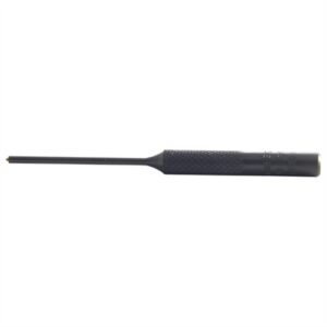 Long metal punch tool with textured handle
