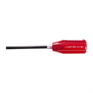 Red screwdriver tool with black handle.