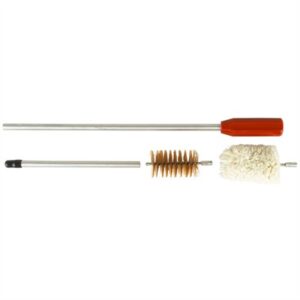 Gun cleaning rods with brushes and wool attachment.