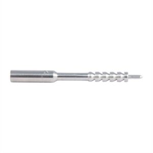 Silver metal screw with grooved design
