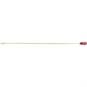 Long thrusting screwdriver with red handle