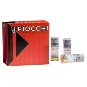 Fiocchi ammunition box with shotgun shells