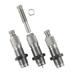 Metal reloading dies with screw and nut