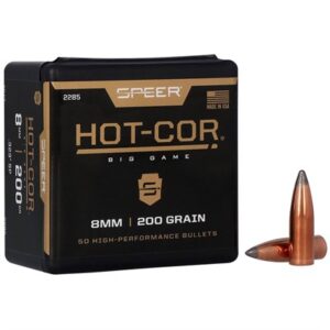 8mm 200 grain bullets box and two bullets.