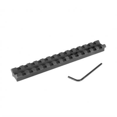 Rifle scope mounting rail with Allen key.