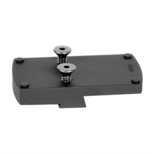 Black metal base with screws on top