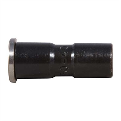 Metal bullet seating stem, black and silver