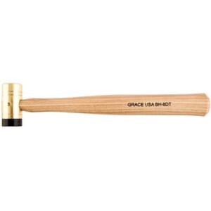 Grace USA brass hammer with wooden handle