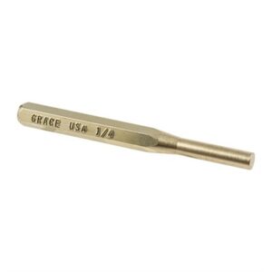 Brass pin punch tool, marked Grace USA 1/4.