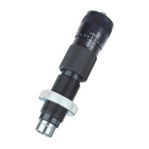 Black reloading die with micrometer adjustment