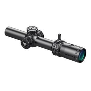 Black rifle scope with adjustable settings