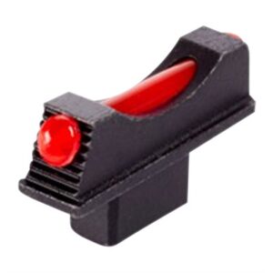 Red fiber optic gun sight for firearm accuracy
