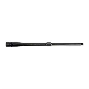 Rifle barrel, black, isolated on white background.