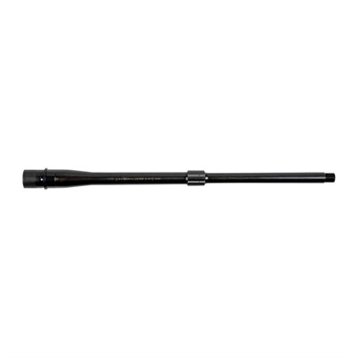 Rifle barrel, black, isolated on white background.